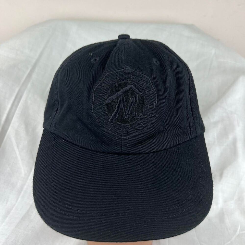 VTG 1994 Marlboro Country Store Embroidered Black Out Strapback Hat Baseball Cap